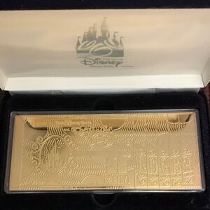 Disneys/Magic Kingdom 24k gold plated 40th Anniversary E-Ticket